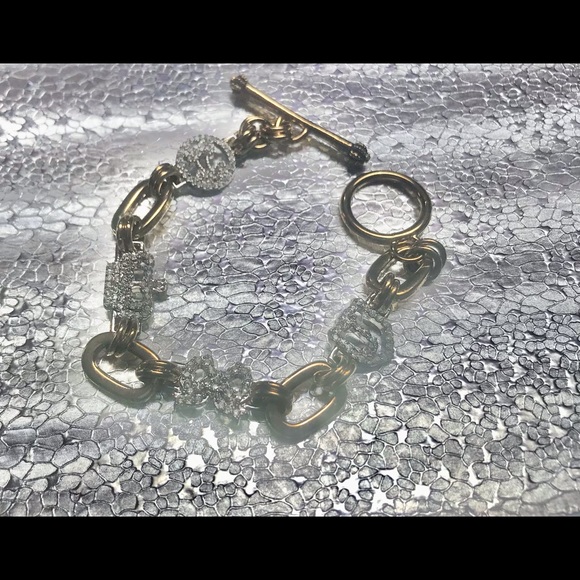 Juicy Couture vintage bracelet crystal accents on chain links. Can hold charms - Picture 8 of 8